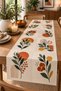 Modern Botanical Patterned Runner – 40X140 cm Digital Printed, Suede Fabric