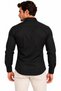 Men's Black Long Sleeve Basic Shirt - 7