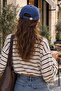 Women's Washed Cobalt Blue Docker Hat - 3