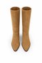 Women's Boots Genuine Beige Suede Leather - 3