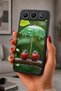 Gm 26 Compatible Printed, Matte Black, Soft Silicone, Protective, Shock-Absorbing Cover, Case