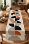 Modern Geometric Patterned Runner – 40X140 cm Digital Printed, Suede Fabric