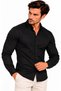 Men's Black Long Sleeve Basic Shirt