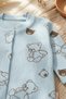 Blue Bear Patterned Fabric 100% Cotton Baby Boy Romper 3-6-9 Months - 3