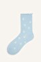 5-Pack Strawberry Patterned Ruffled Cotton Socks for Girls I5470A8Ns - 5
