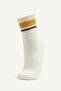 5-Pack Striped Ribbed Cotton Long Socks for Boys I6837A8Ns - 2