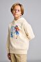 One Piece Licensed Back Printed Soft Fleece Crew Neck Sweatshirt for Boys I5501A826Wn - 4