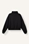 Regular Fit Half Turtleneck Zipper Printed Thick Sweatshirt Cardigan I3313Ax26Wn - 8