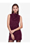 Drapeli Slim Fit Sleeveless Bodycon High Neck Mini Dress - 3