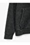 Comfortable Fit Three Thread Ribbed Washable Zippered Hooded Sweatshirt - 3