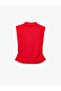 Drawstring High Collar Knitwear Vest - 2