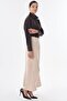 Wide Leg Draped Trousers Beige - 5
