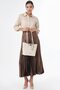 Shiny Pleated Skirt Copper