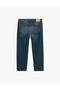 Regular Waist Cotton Vintage Straight Jean Trousers with Pockets - 2