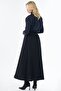 Elastic Waist Denim Skirt Black - 4