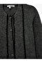 Layered Shawl Detailed Crew Neck Long Sleeve Buttoned Knitwear Cardigan - 7