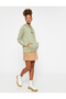Three Threaded Hooded Kangaroo Pocket Panda Printed Sweatshirt - 2