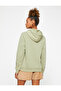 Three Threaded Hooded Kangaroo Pocket Panda Printed Sweatshirt - 4