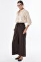 Elastic Waist Non Denim Trousers Brown - 3