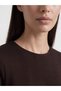 Two Mt Shop Quality Lcw Everyday Brown Diving Fabric Plain Narrow & Slim Oval Neck Mini Dress - 3
