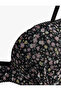 Supported Extra Padded Plaid Patterned Tulle Bra - 3