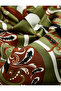 Shawl Patterned Striped Square Scarf - 3