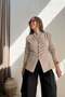 Drape Buttoned Knitwear Beige - 6
