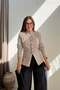 Drape Buttoned Knitwear Beige - 3