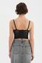 Women's Tulle Fabric Corset with Inner Lining and Underwire Design - 2
