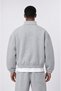 Men's Crop Fit Panda Oversize Zip Gray Melange - 3