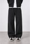 Men's Pocket Detailed Panda Baggy Sweatpants Black