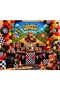 Super Bear Birthday Vinyl Backdrop |   Happy Birthday |   Children's Party Decoration Birthday Party Set Ornament - 5
