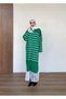 Lace Detailed Striped Knitwear Dress - 4