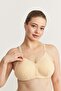 Wireless Snap-On Gathering Bra Cc869 Nude