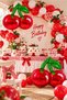 Cherry Foil Balloon 90X64 cm 1 Piece Large Cherry Balloon Birthday Party Decoration Foil Balloon Birthday Party Set Decoration - 4
