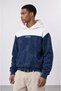 Men's Not Básico Printed Washable Oversize Hoodie Navy Blue - 4