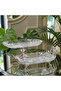 2-Piece Crystal Silver Metal Legged Rectangular Cake Presentation Stand Cookie Holder - 2