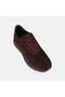 Men's Brown Stitched Paneled Suede Leather Sports Shoes - 7