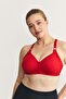 Wireless Snap-On Gathering Bra Cc867 Red - 5
