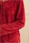 Women's Long Sleeve Front Buttoned Velvet Red Pajama Set C0T7N081 - 5