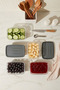Set of 5 Rectangular Storage Containers 600 ml Refrigerator Organizer Freezer Compatible - 5