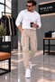 Men's Gabardine Slim Fit Cargo Pants - 4