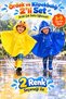 Duck and Shark Patterned Children's Raincoat 3-9 Years Old Waterproof Hooded Poncho 2 Color Options