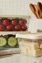 Set of 5 Rectangular Storage Containers 600 ml Refrigerator Organizer Freezer Compatible - 3
