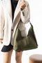Holly Model Suede Khaki Hand and Shoulder Bag with Puppies - 7