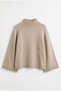 High Collar Oversize Sweater T2607 - Vi̇zon - 4