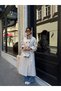 Women's Belted Double-Breasted Long Trench Coat - 6