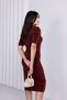 Scarf Short-Sleeved Knitwear Dress - 4
