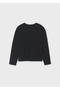 Boy's Printed Long Sleeve T-Shirt Black 7048 - 3