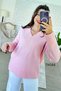 V-Neck Knitwear Blouse 7K044